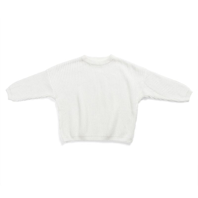 Chunky knit sweater in white