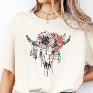 Floral Skull Tee