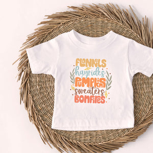 Flannels and Hayrides Tee in White - Infant/Toddler