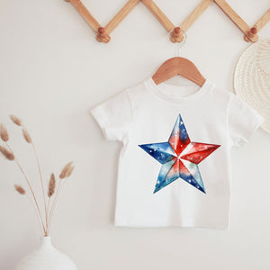 Red White and Blue Star Tee