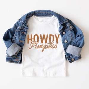 Howdy Pumpkin Tee on White - Infant/Toddler