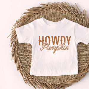 Howdy Pumpkin Tee on White - Infant/Toddler