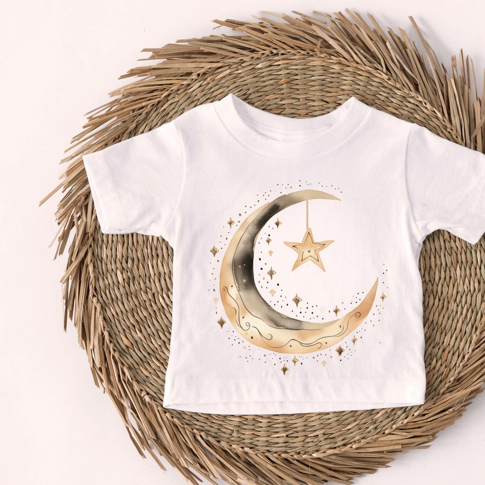 Moon and Stars Watercolor Tee