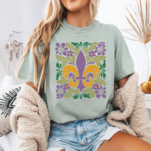 Mardi Gras Floral T-Shirt