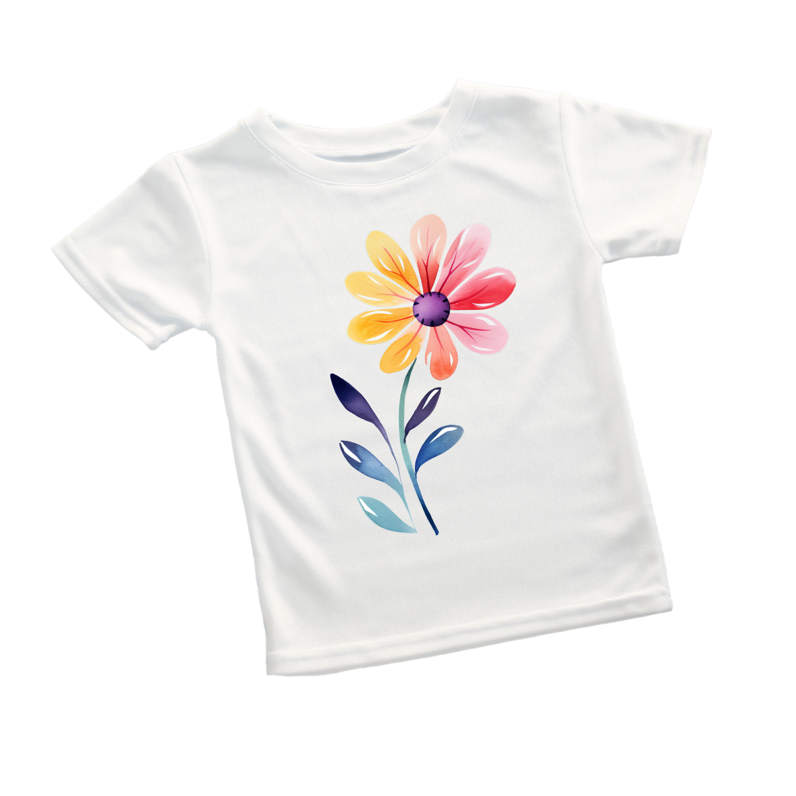 Rainbow Flower Watercolor Tee