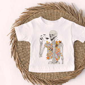 Happy Skeleton Tee on White - Infant/Toddler