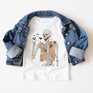 Happy Skeleton Tee on White - Infant/Toddler