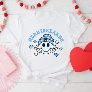 Blue Smiley Heartbreaker Tee