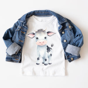 Black and White Cow Tee