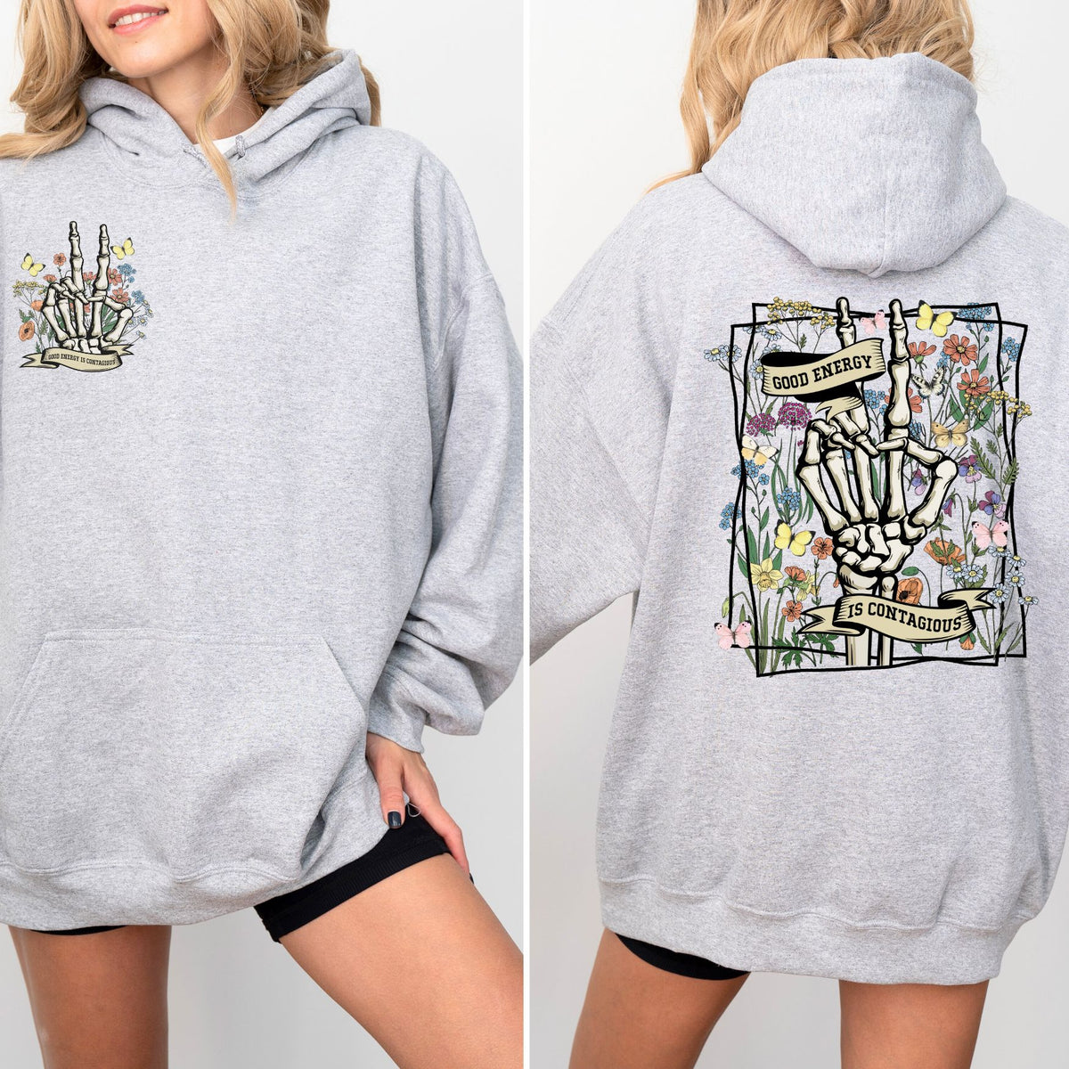 Light Gray Good Energy Hoodie