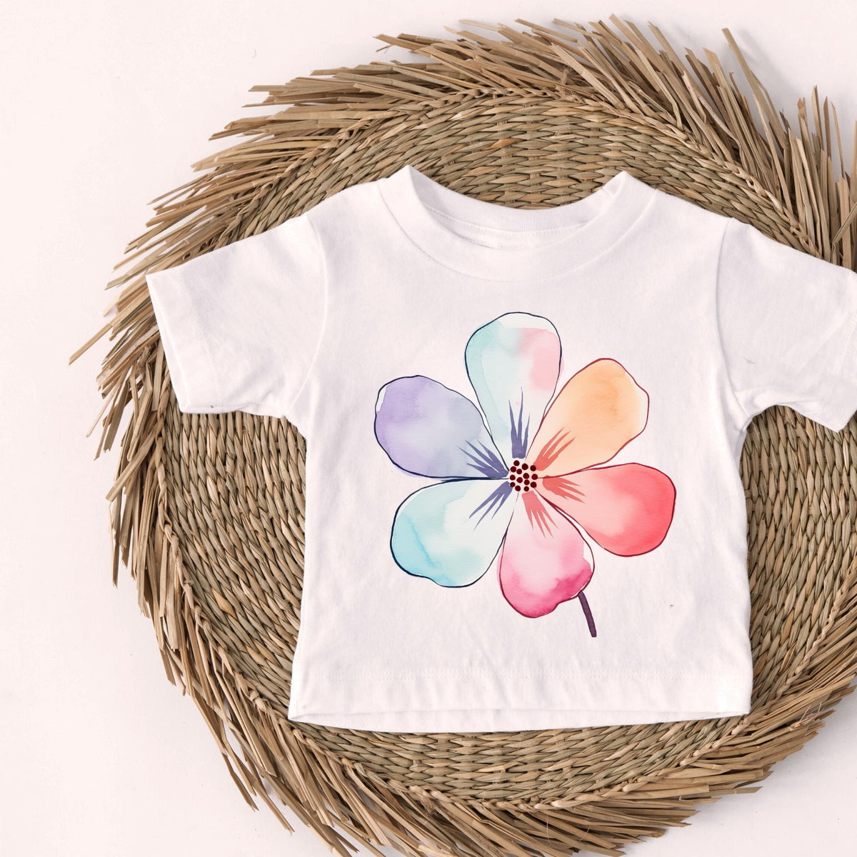 Pastel Flower Watercolor Tee