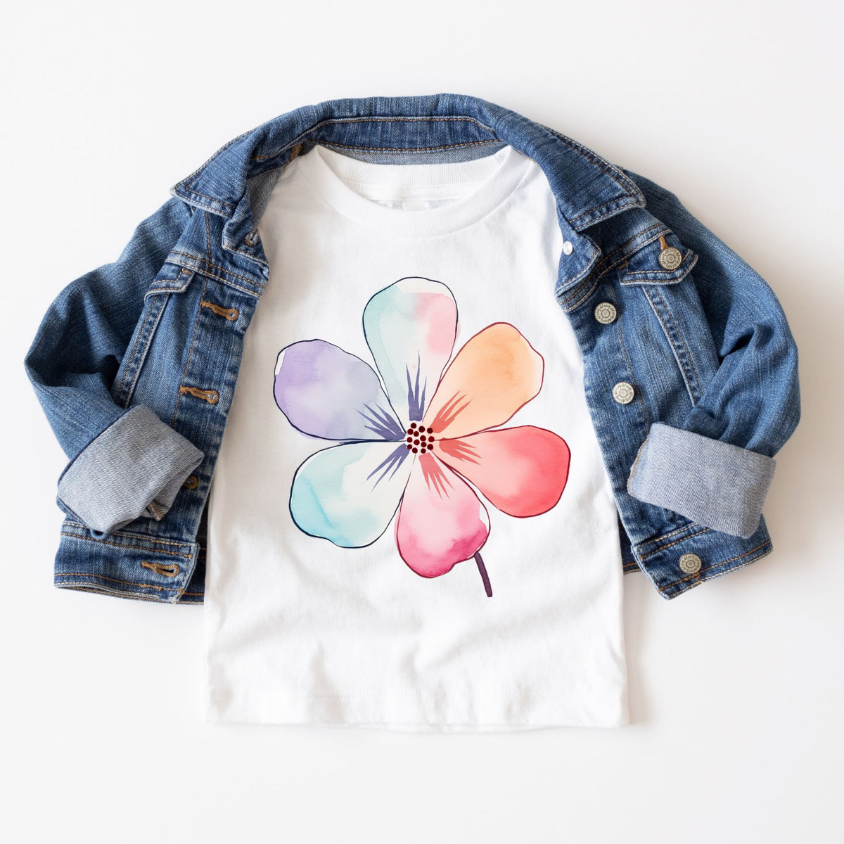 Pastel Flower Watercolor Tee