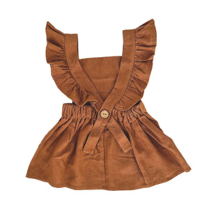 Harlow Dress in Rust Linen