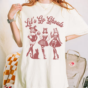 Lets Go Ghouls Tee on Ivory - Adult