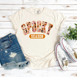 Ghosts and Spooky Season Tee on Ivory - Adult