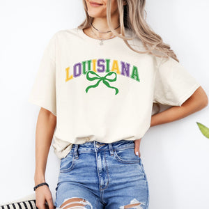 Louisiana Mardi Gras Floral T-Shirt