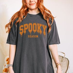 Drippy Spooky Season Tee on Charcoal - Adult