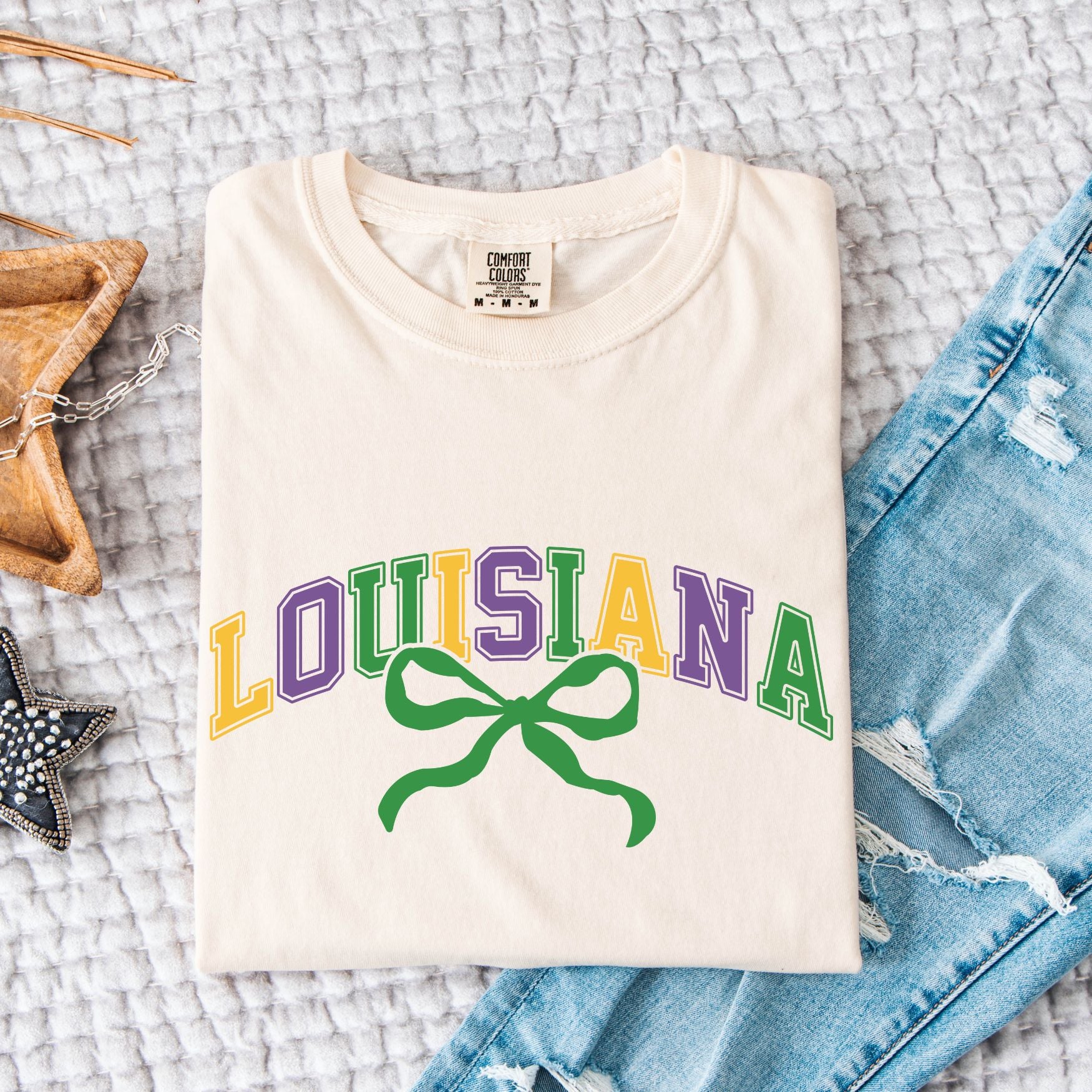 Louisiana Mardi Gras Floral T-Shirt