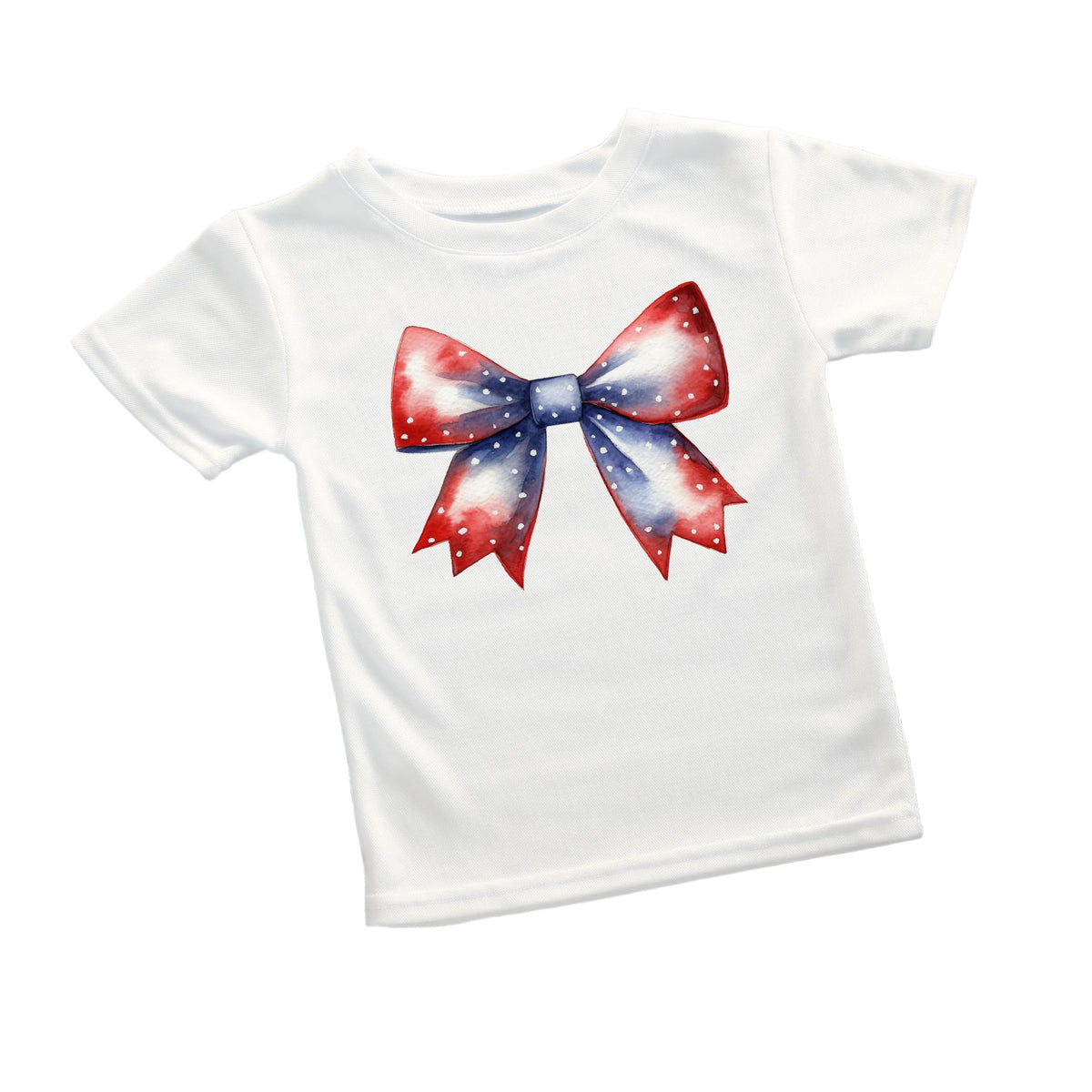 Red and Blue Bow Tee