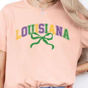 Louisiana Mardi Gras Floral T-Shirt