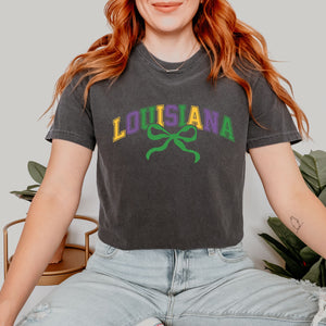 Louisiana Mardi Gras Floral T-Shirt