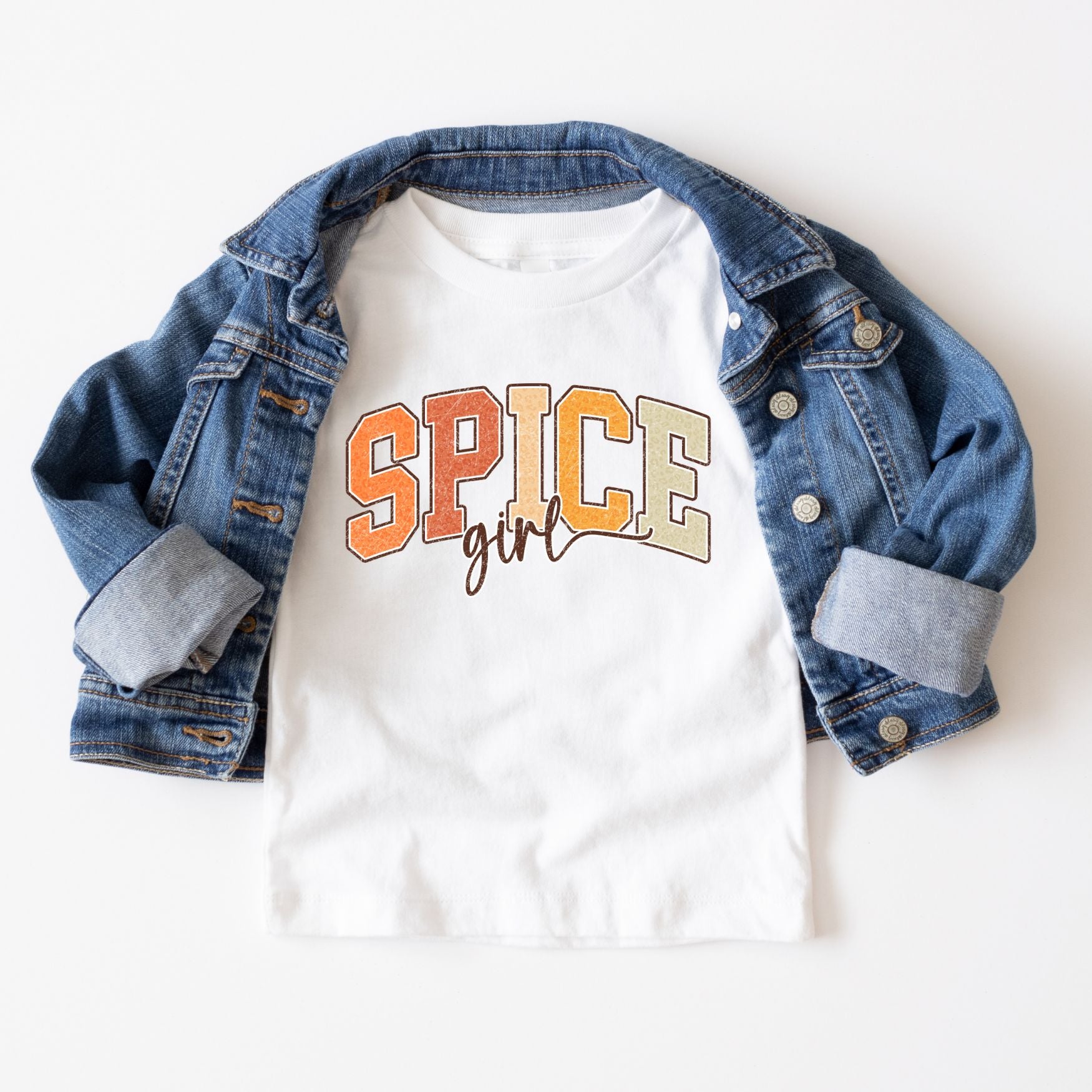 Colorful Spice Girl Tee in White - Infant/Toddler