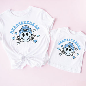 Blue Smiley Heartbreaker Tee