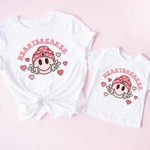 Pink Smiley Heartbreaker Tee