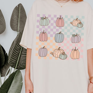 Retro Pumpkin Tee on Ivory - Adult