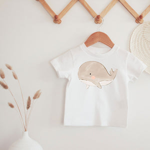 Tan Whale Tee