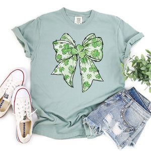 4 Leaf Clover Bow Tee