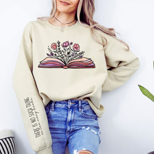 Open Book Crewneck in Ivory - Adult