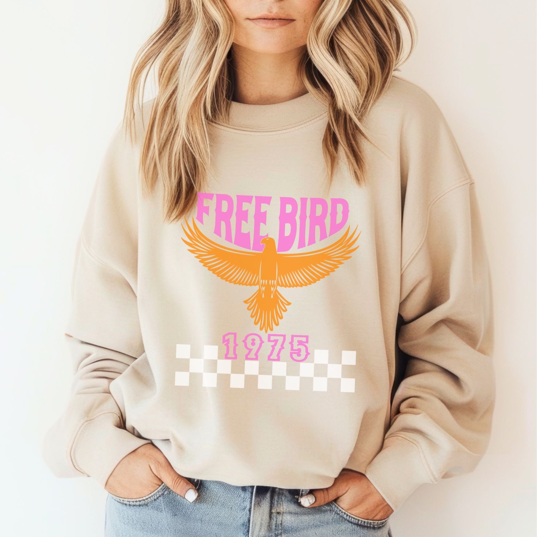 Free Bird Crewneck in Ivory - Adult