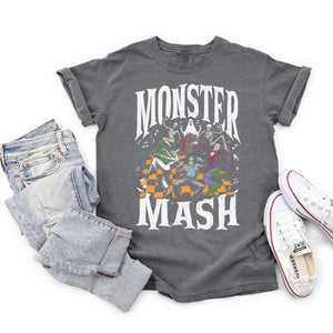 Monster Party Tee on Charcoal - Adult