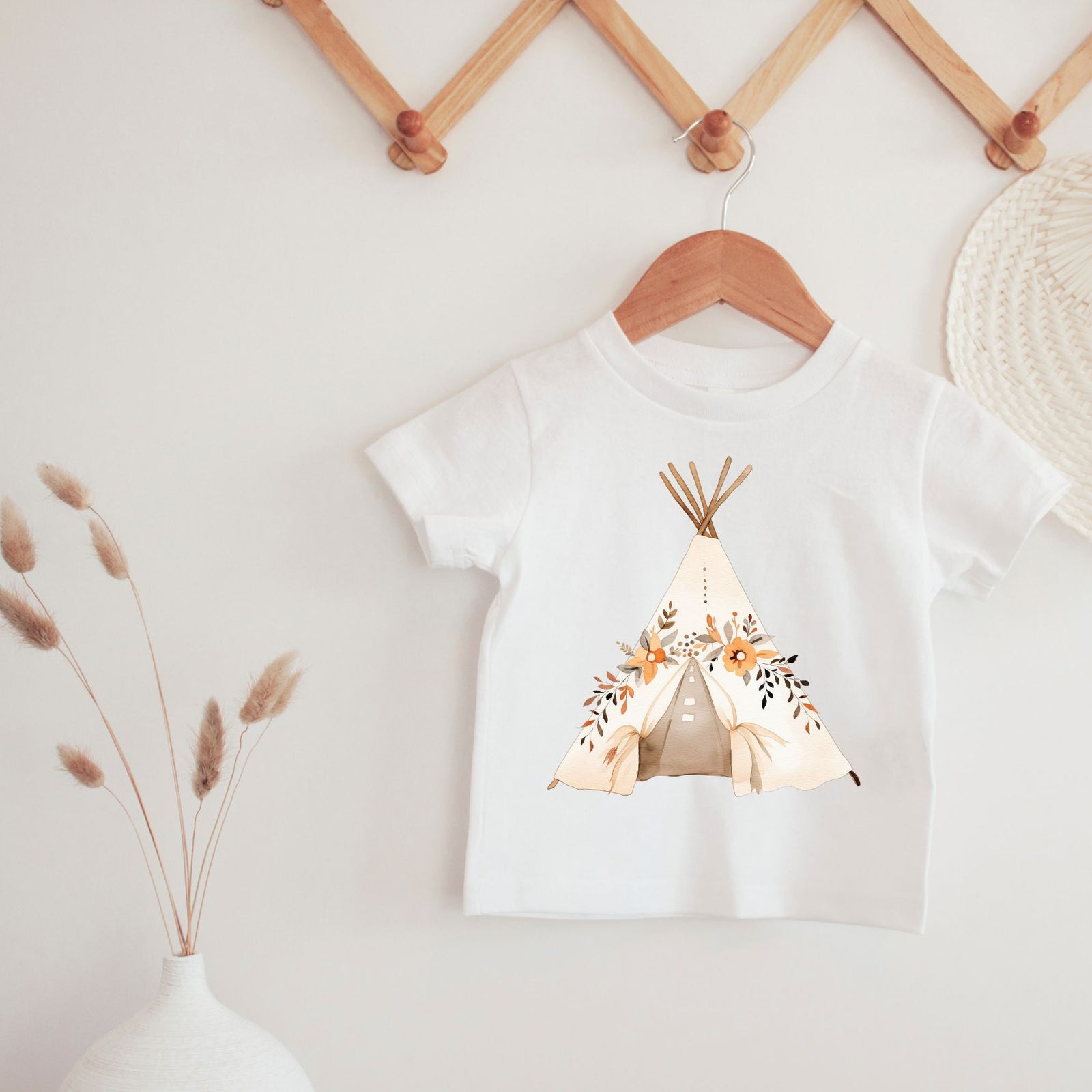 Floral Teepee Watercolor Tee