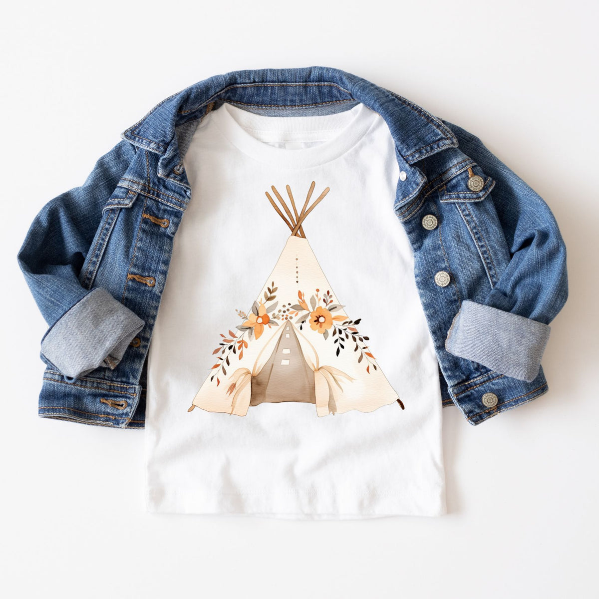 Floral Teepee Watercolor Tee