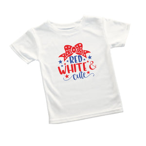 Bow Red White and Cute Tee