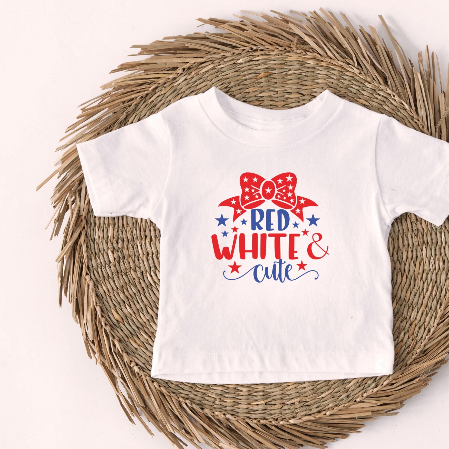 Bow Red White and Cute Tee