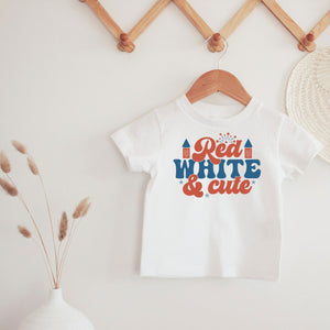 Firecracker Red White and Cute Tee