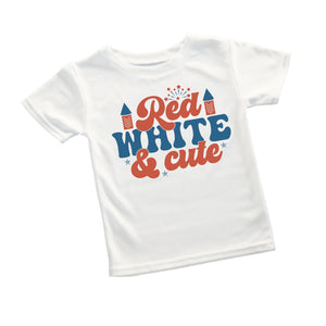 Firecracker Red White and Cute Tee