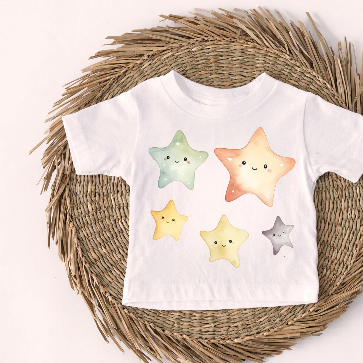 Happy Stars Watercolor Tee