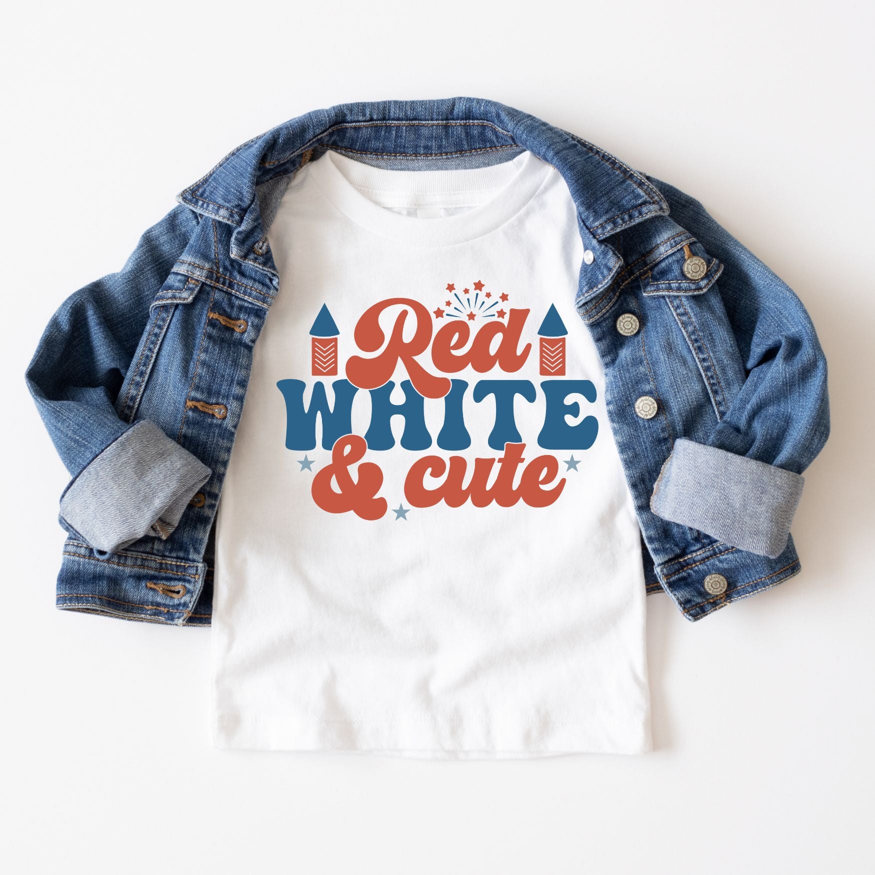 Firecracker Red White and Cute Tee