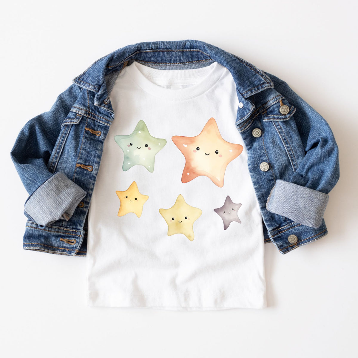 Happy Stars Watercolor Tee