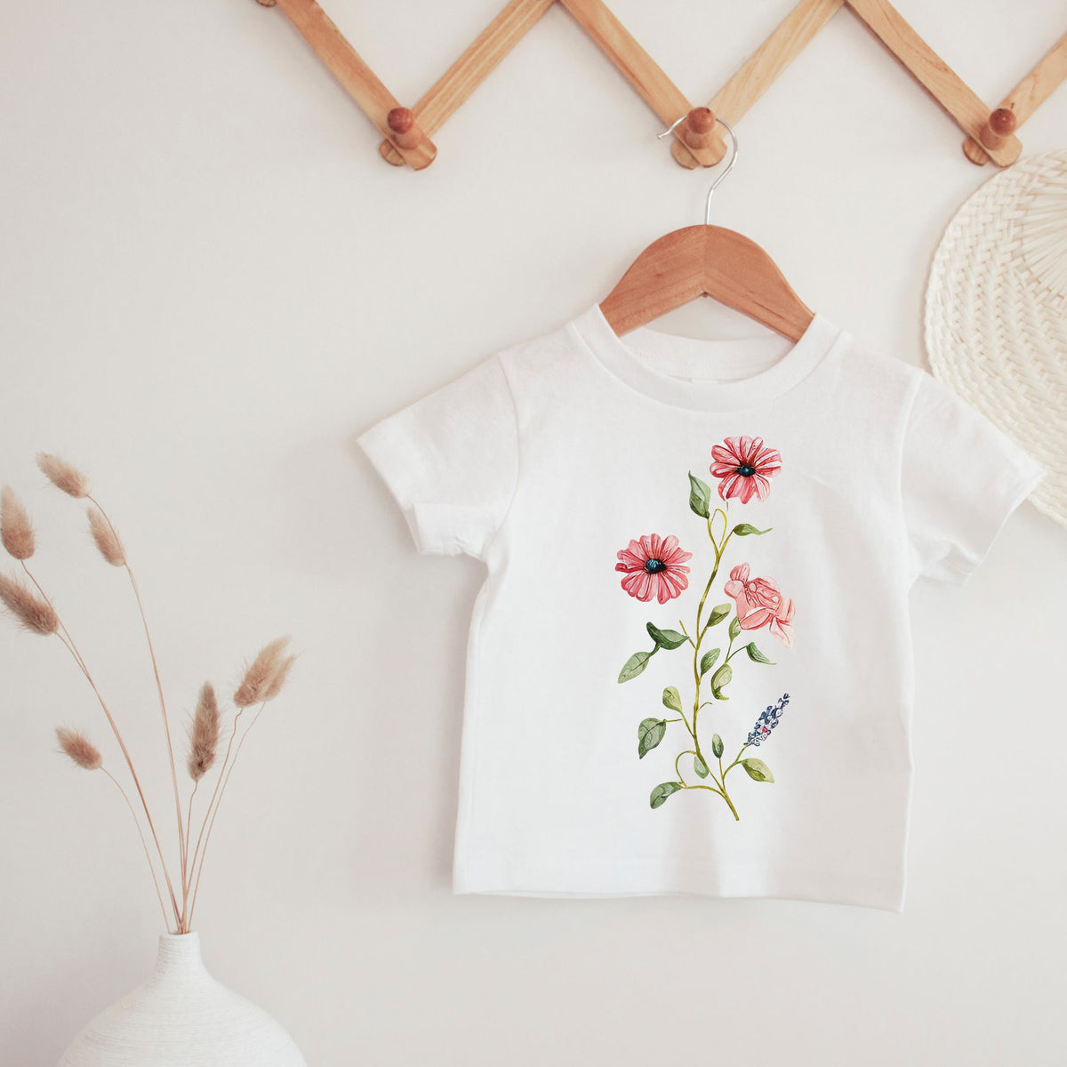 Red and Blue Wildflower Tee