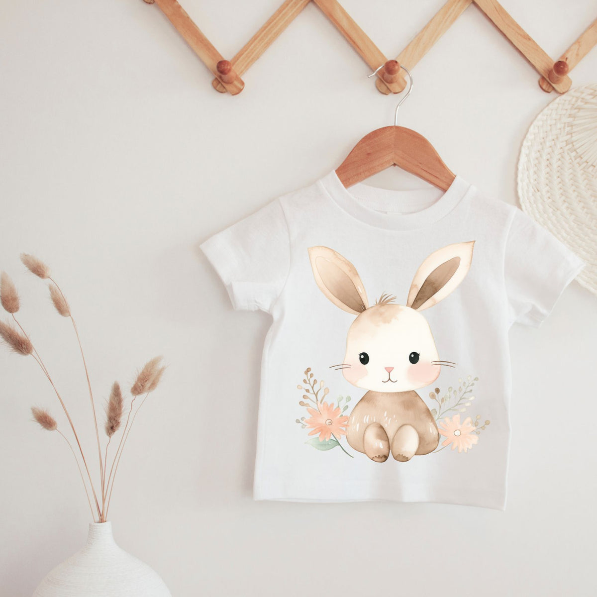 Floral Bunny Watercolor Tee