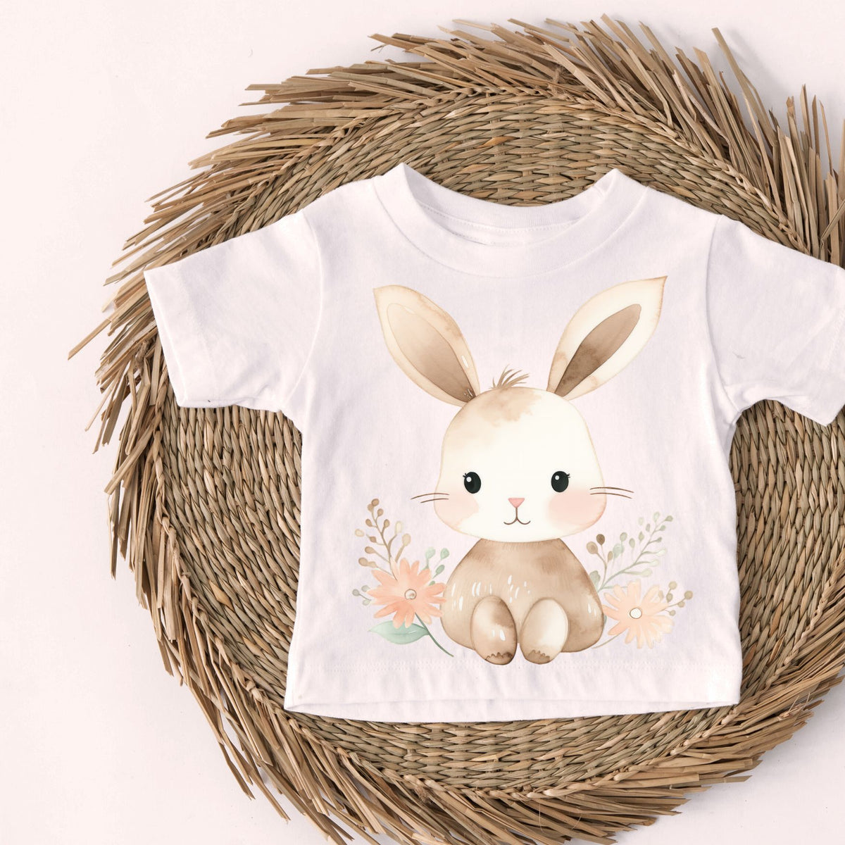 Floral Bunny Watercolor Tee