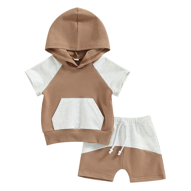 Little Brown Cubs Adorable Duo Cubs: Waffle Knit Baby Girl and Boy Clothes Set Dark Grey / 18-24M