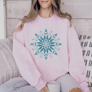 Blue Snowflake Crewneck - Adult