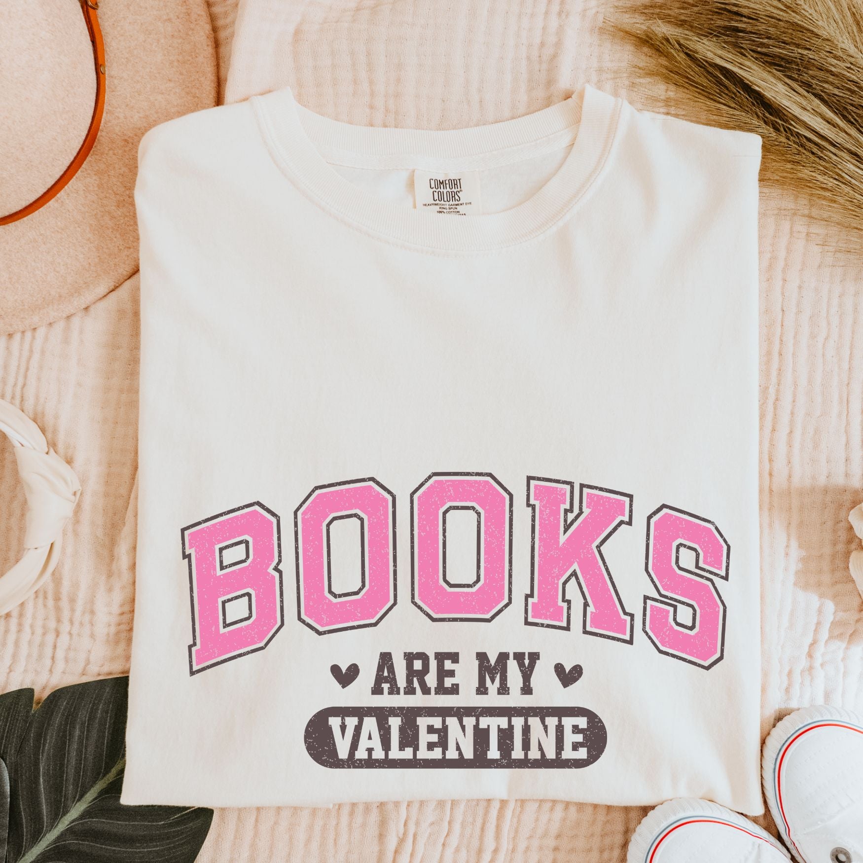 Books are My Valentine Tee, Love Day T-Shirt, Comfort Colors Shirt