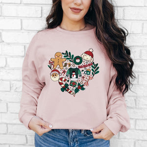 Christmas Heart Crewneck - Adult